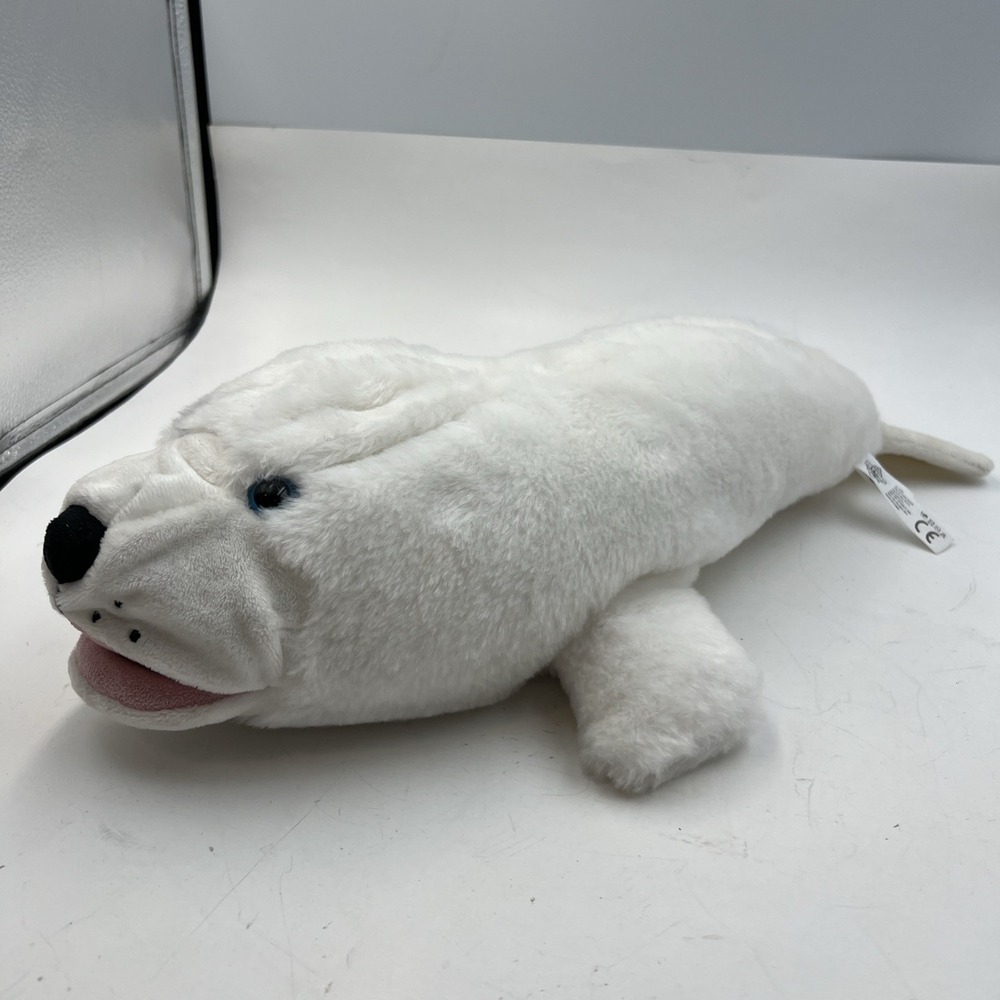 White Harp Seal Puppet 18" Plush‎ 2023 The Petting Zoo
